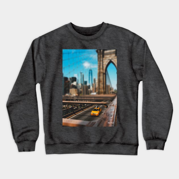 New York Brooklyn Bridge | Miniature World Crewneck Sweatshirt by Visitify